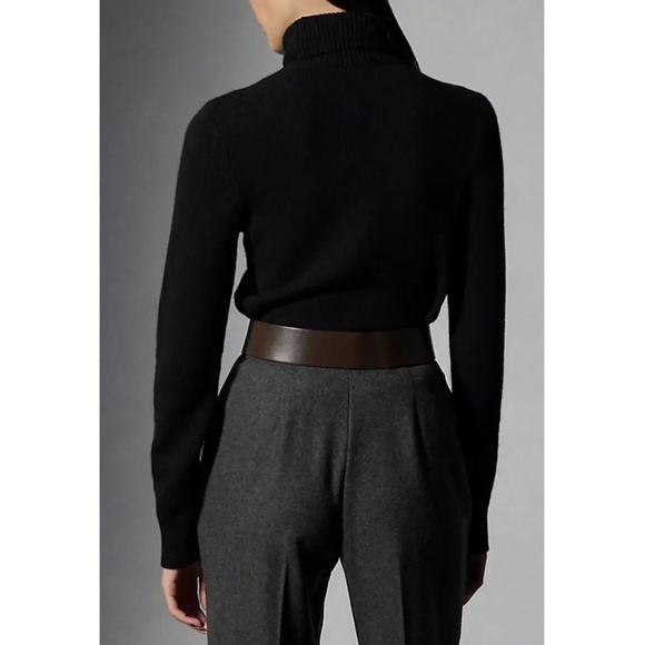 Retail $1290 Ralph Lauren Purple Label 100% CashmereBlack Turtleneck Sweater S - Picture 2 of 8